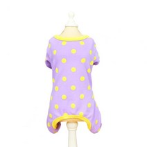 애견 한복 애완 동물 의류 세련된 도트 패턴 4 다리 개 잠옷 찢어지지 않는, 01 Light Purple_01 S