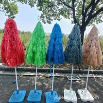 썬차일 선브렐라 밀짚우산형 농가 야외 발코니 레스토랑 감성파라솔 카페 차양막, 그린
