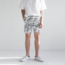 넛지어패럴 / 유니크 카모 밀리터리 5부 밴딩 반바지