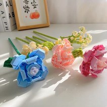 미니 나노 장미 블럭 레고 꽃 다발 브릭 플라워, 플라워 2 히비스커스_핑크