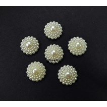 4개세트) 해바라기 꽃진주- 22mm 반진주 장식진주 배씨머리핀재료 상품권봉투장식 선물포장장식