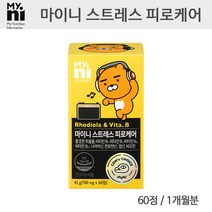 마이니 스트레스 피로케어 홍경천 로디올라 로사빈 비타민B 비오틴 나이아신 엽산 활력비타민 B12 B6 B1 B2 수험생 직장인 남성 여성 피로회복제 만성 피로 회복 영양제, 2개/120정