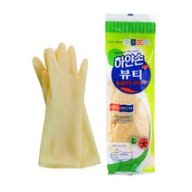 하얀손 뷰티 고무장갑 아이보리 L(대) 10켤레, 1, 본상품선택