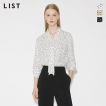 LIST_02 [리스트] 도트 프린트 타이 블라우스_TWWBLM70030