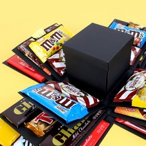 발렌타인데이 서프라이즈 폭발 선물상자 초코렛 과자 상자, 핑크, 02.커스텀문구