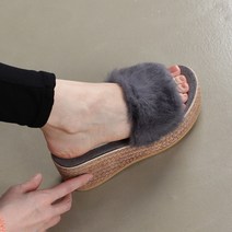 분홍슈즈 토오픈 밍크 퍼슬리퍼 털실내화 털슬리퍼 겨울슬리퍼 8818