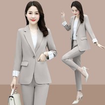 여성용 양복 정장 세트 루즈핏 정장 자켓 바지 상하세트 빅사이즈 데일리