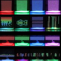 WS2812b IC LED 패널 모듈 개별 주소 지정 가능 풀 컬러 스크린 방열판 디지털 DIY 디스플레이 8x8 2x1, 02 8x32 WS2812 Panel