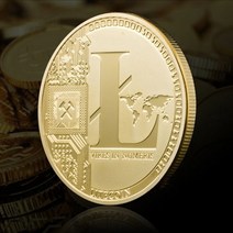 라이트코인 데코 기념장식주화 가상암호화폐 Litecoin, Gold