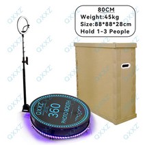 포토부스대여 360 사진 부스 자동 회전 비디오 턴테이블 카메라 파노라마 촬영보조용품, 중국, 미국 플러그, US Plug+80cm Carton