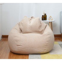 빈백 소파 커버 의자 필러 S/M/L/XL 린넨 라운지 좌석 콩 가방 Pouf 퍼프 다다미 거실 침실, [05] Pedal Cover 20x30CM, [05] Light Khaki