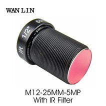 캐논 니콘 호환 미러리스렌즈 650nm ir 필터가 있는 hd 5.0메가픽셀 5mp 25mm m12 액션 스포츠 카메라 렌즈 12quot gopro hero 43 sjcam, 없음
