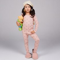 캠퍼스키즈 도트크라운 여아 발열 실내복 (잠옷내복)