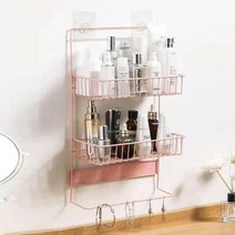 욕실정리 수납선반핑크 사이드선반 욕실선반정리대 화장실선반 냉장고걸이 틈새선반 냉장고걸이수납선반 철제선반 스피드랙 스틸 부착 싸다몰2800138