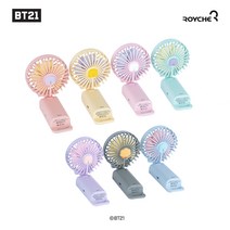 BT21 선풍기 라인프렌즈 예쁜 캐릭터 베이비 접이식 핸디팬 휴대용 귀여운 초미니 손풍기 쿠키 치미 타타 코야 망 탁상용 무선 초소형 사무실 책상 독서실 저소음 미니 스윙 굿즈, 알제이(RJ)