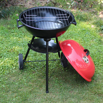 이동식 원형 BBQ 바베큐 캠핑그릴 감성 미니 화로대 고기 불판 불멍 숯불 캠핑 차박 장작 직화 야외 구이 바퀴 정원 전원주택 발코니 베란다 옥상 홈파티 삼겹살 토마호크 선물, A.이동식 원형 BBQ 바베큐 캠핑그릴 1개