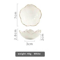 꽃 세라믹 접시 조미료 디핑 그릇 사쿠라 세라믹 접시 벚꽃 악세사리 Platos 소스 접시 꽃 접시 부엌, White