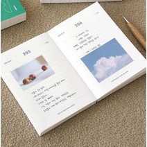 인디고 기본 365 다이어리 만년형 성인 일기장 어른 감사일기 데일리 1년 일년 노트형 만년 다이어리, 핑크