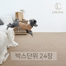 [천일카페트] 강아지매트 타일카페트 미끄럼방지 슬개골탈구 1박스24장 (1.8평), 0. 연그레이 (1박스)