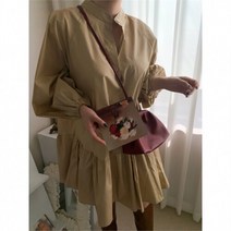 [설세라] 바스락 가을 빅사이즈 퍼프소매 프릴 원피스