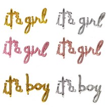 it s a girl boy 알파벳 영어 풍선 돌잔치 아기 임신 축하 탄생 파티, boy골드