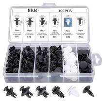 EAFC 자동차 차량 100pcs 패스너 클립 키트 바디 푸시 리테이너 핀 리벳 범퍼 도어 트림 패널 액세서리, [01] 100pcs-Box