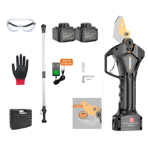 독일 KOMAX 전동 전지가위 충전식 무선 나무 가지치기 전정 가위, 4.5듀얼배터리(전문가형/LCD/확장폴대)