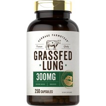 풀을 먹인 폐 캡슐 300 mg | 250알 | 목초를 먹인 간 | 비 gmo 글루텐 무료 보충 | by 허브 농장