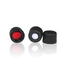 ALWSCI HPLC LC 8-425 Screw Thread Vial Caps 8 mm PTFE/Silicone Septa Black Polypropylene 100 pc, 1