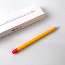애플펜슬 1세대 무선충전 가능 실리콘 투톤 슬림 케이스, 1개, 애플펜슬 2세대 - 오렌지