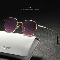 패션선글라스 인싸 선글라스 여자선글라스KDEAM-레트로 스타일 라운드 선글라스 여성 고급 라인 디자이너