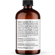 NaturoBliss 유기농 라벤더 에센셜 오일 100% 순수 치료 등급 프리미엄 품질 30ml(1액량 온스) - 아로마테라피 및 휴식에 적합 (라벤더 30ml)138059