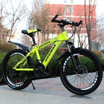 전동오토바이 전동자전거 전기자전거 치앙메이치 산악 MTB, 24단, 형광 옐로우 하이 매칭