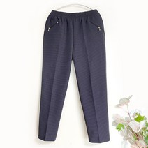 국민할매 국내생산 엄마옷 할머니옷 잔체크 겨울 기모 밴딩바지[SBKM] 겨울바지 몸빼 고무줄바지 요양원옷