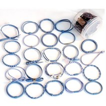 에브리데이쇼핑24종 머리끈 세트 곱창밴드 포니테일끈 머리고무줄 고무밴드 끈+dpqmflepdl