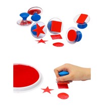 어린이 미술활동 손잡이 스폰지스템프 찍기 물감놀이 diy 키트 유아 창작 표현력 집콕