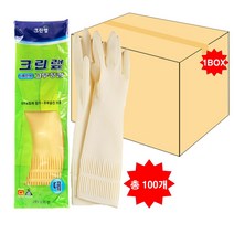 크린랲 식품전용 (대) 미색 100개 한박스 고무장갑