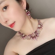 갑상선 목걸이 초커여성 악세사리 다목정 패션 쇄골체인 화려한보석