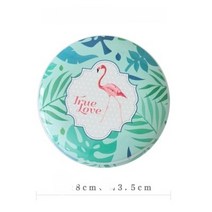 [레브[ 감성틴케이스 tinplate round macaron 디저트 tin box small storage coin jewelry case 껌 상자 절묘한 인쇄 철케이스, 8cm 3cm, A019, 1개
