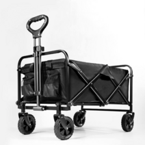 Ting clk 다목적 캠핑 트레일러 접이식카트 91*48*73cm 블랙, 1개