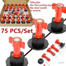 건설 도구 실노 천을 마 상자 홀더75pcs 평면 세라믹 레벨 웨지 타일 스페이서 바닥 벽 타일 스페이서 타일 레벨링 시스템 레벨러 로케이터 스페이서 플라이어, 협력사