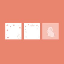 앤썸 데일리 귀여운 토끼 종이 페이퍼 떡메모지 배경지 201매 3종 다꾸 AS009