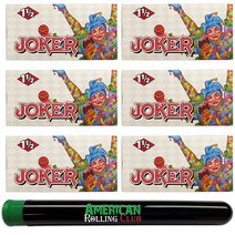 Joker 1-1/2 Size Cigarette Rolling Papers | Includes and American Club Tube (6 Pack), 6 Pack
