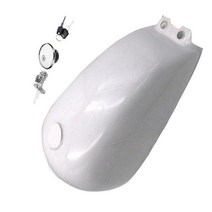 오토바이 연료 탱크 범용 레트로 내구성 편리하고 실용적인 금속 GN125 탱크, white, CHINA
