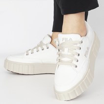 휠라 샌드 블라스트 로우 캔버스화 키높이 스니커즈