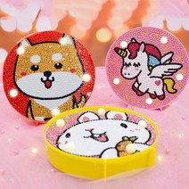 집에서하는취미 LED 보석십자수 전구조립형 비즈십자수 원형액자식 비즈공예 공방, LED보석십자수(22별요정)