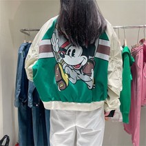 여성 봄가을 야구점퍼 배색 집업 자켓 WJ H081369