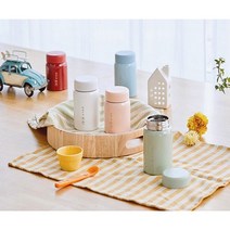 미니 죽통 이유식용기 오슬로 보온 도시락통 회사 점심 보냉 푸드 텀블러, 스카이블루, 280ml