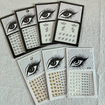 파티필수품 페이스큐빅스티커 메이크업 파티 클럽 놀이동산 홈파티 페이크피어싱 패션스티커 눈가스티커 연말 무대 장기자랑 스키장, 진주믹스