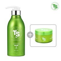 TS 프리미엄 샴푸 500g + TS 착한 헤어 왁스 90g 세트